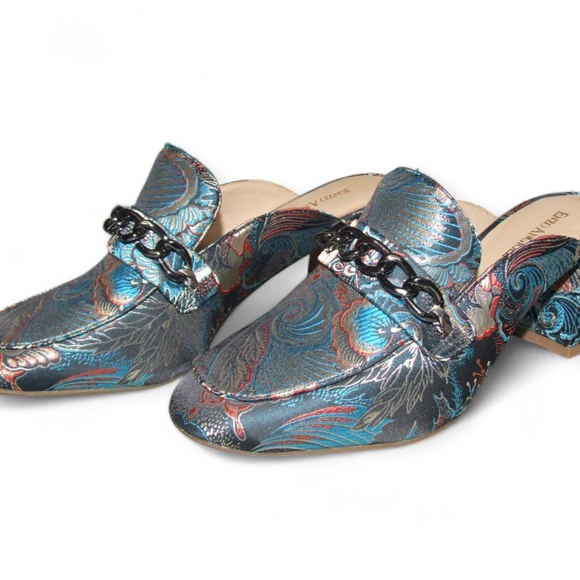 Enzo Angiolini GILIAN Asian Inspired Floral Slide Mule Shoes US 7.5 Women's shoe - Picture 2 of 9